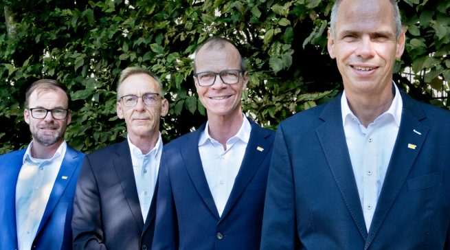 Das neue VOGT-Führungsteam (v.r.): Einkaufsleiter Olaf Bader, Geschäftsführer Mathias Meloh, Verkaufsleiter Claus Michael Huthmann und Vertriebsinnendienstleiter Marc Struckmeyer. Fotos: Horst Vogt GmbH