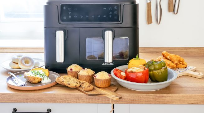 Die Doppel-Heißluftfritteuse HF 9500 DUO von Steba!