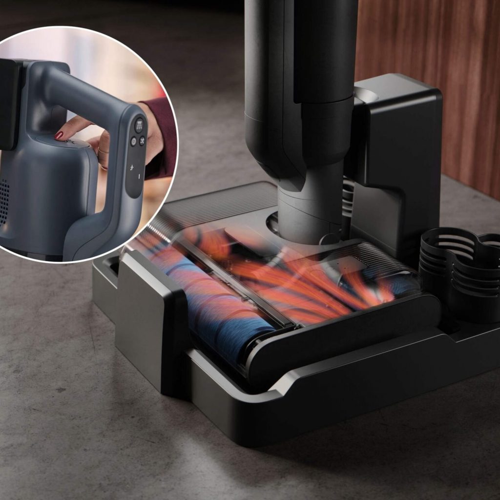 Der AEG 8000 3-in-1 Wet Dry hat eine automatische Selbstreinigungs- und Trocknungsfunktion.