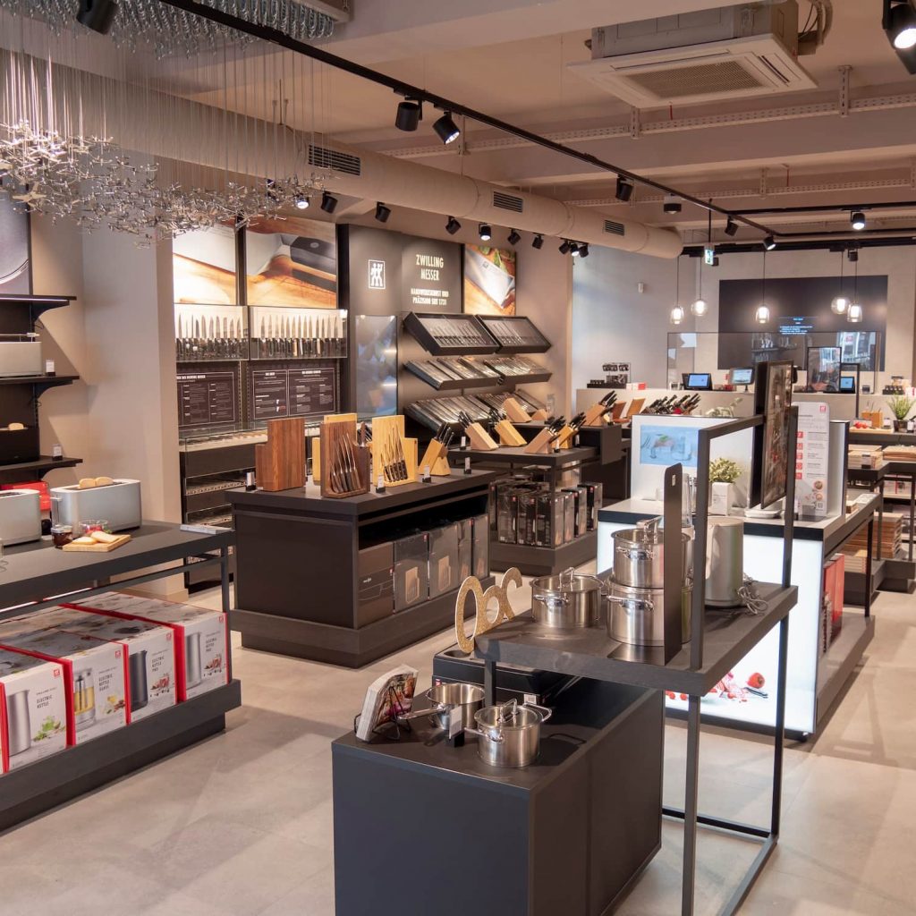 Der Zwilling Store in Solingen wurde im Industrial-Design gestaltet.