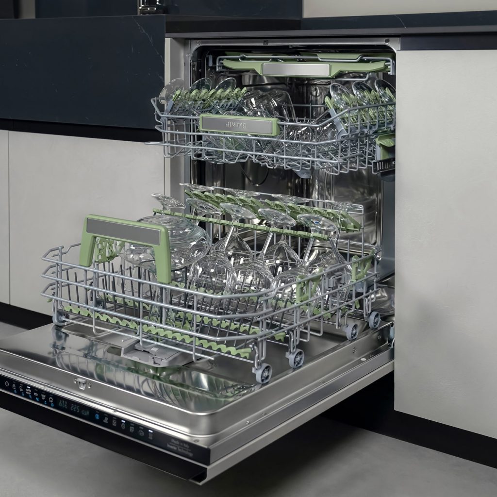 Vollintegrierbare Geschirrspüler mit neuem Innenleben von Smeg