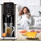 Der HW 666 Inox liefert heißes Wasser sekundenschnell und spart bis zu 50 % Energie im Vergleich zu herkömmlichen Wasserkochern.