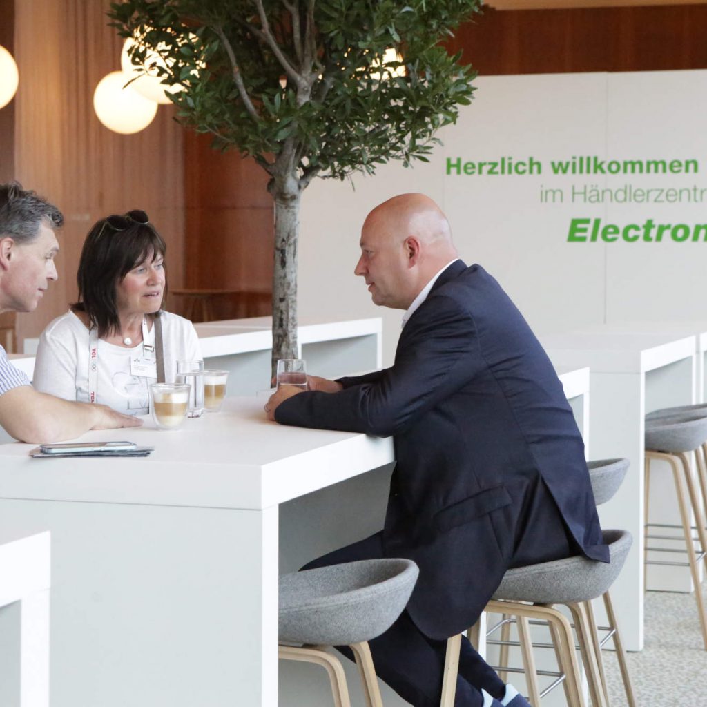 Auf der Galerie des IFA-Palais hatte die Verbundgruppe für ihre Mitglieder und Partnerunternehmen wieder einen exklusivem Rückzugsort geschaffen.