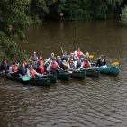 Höhepunkt der diesjährigen Ausbildungsfahrt ist die gemeinsame Kanutour auf der Wümme gewesen. Foto: Wertgarantie Group