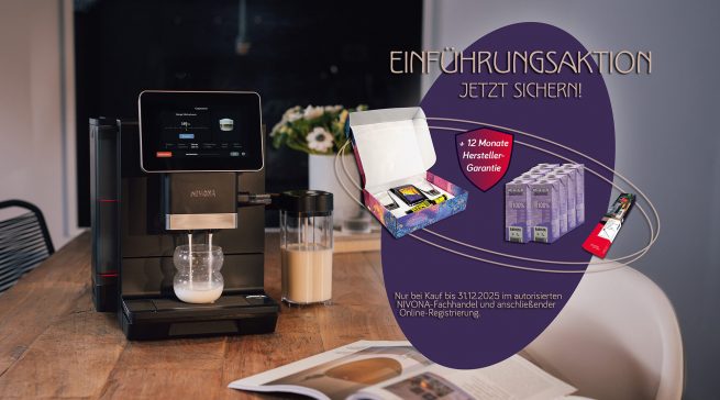 Die perfekte Verbindung: Die Nivona 9000er Serie – optimiert für besten Milchschaum mit pflanzlichen Alternativen. Jetzt mit exklusivem Mølk-Starter-Set!