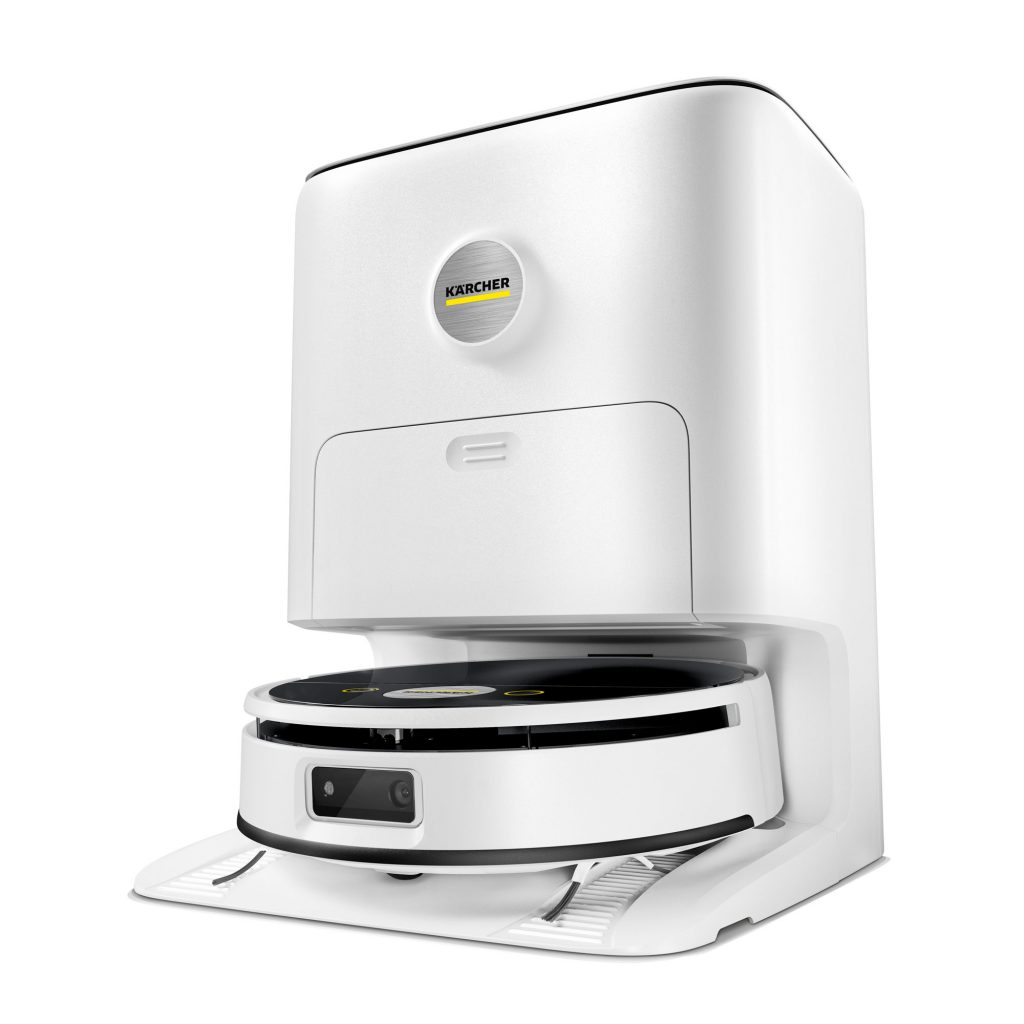 Rundum-Sorglos-Paket: Der neue RVF 7 Comfort von Kärcher reinigt Böden vollautonom. Laden, Befüllen, Entleeren, Walzenreinigung und -trocknung erfolgt über die Multifunktionsstation.