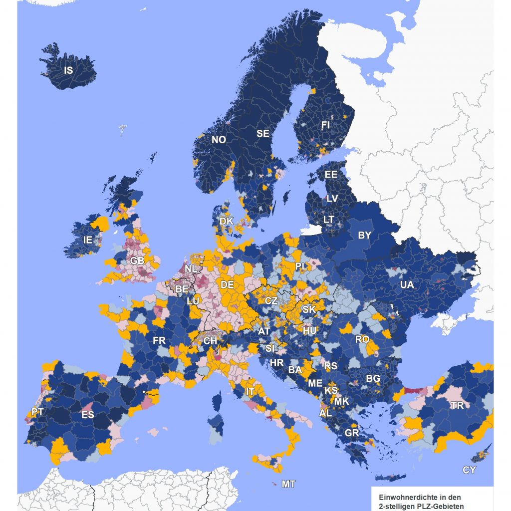NIQ Einwohnerdichte Europa 2025