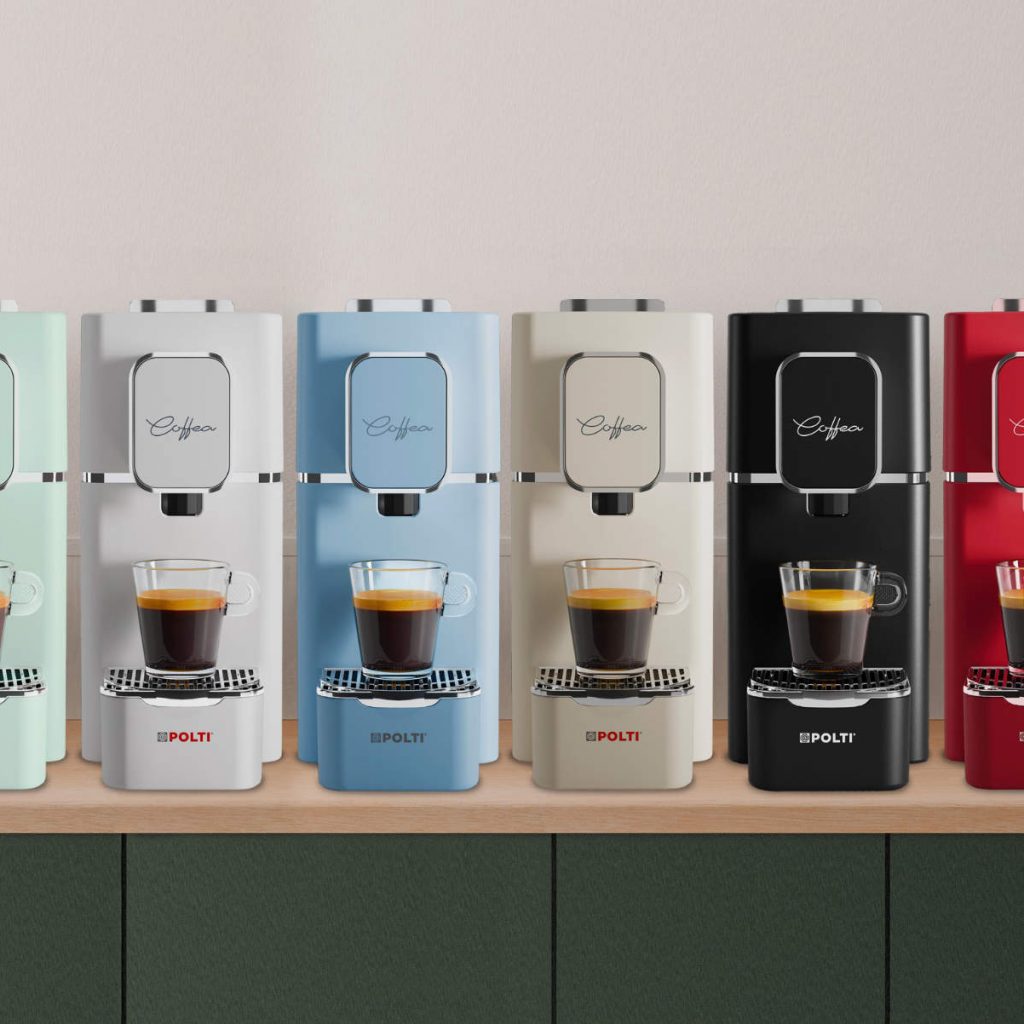Die POLTI Coffea-Espressomaschinen gibt es neuen trendigen Farben.