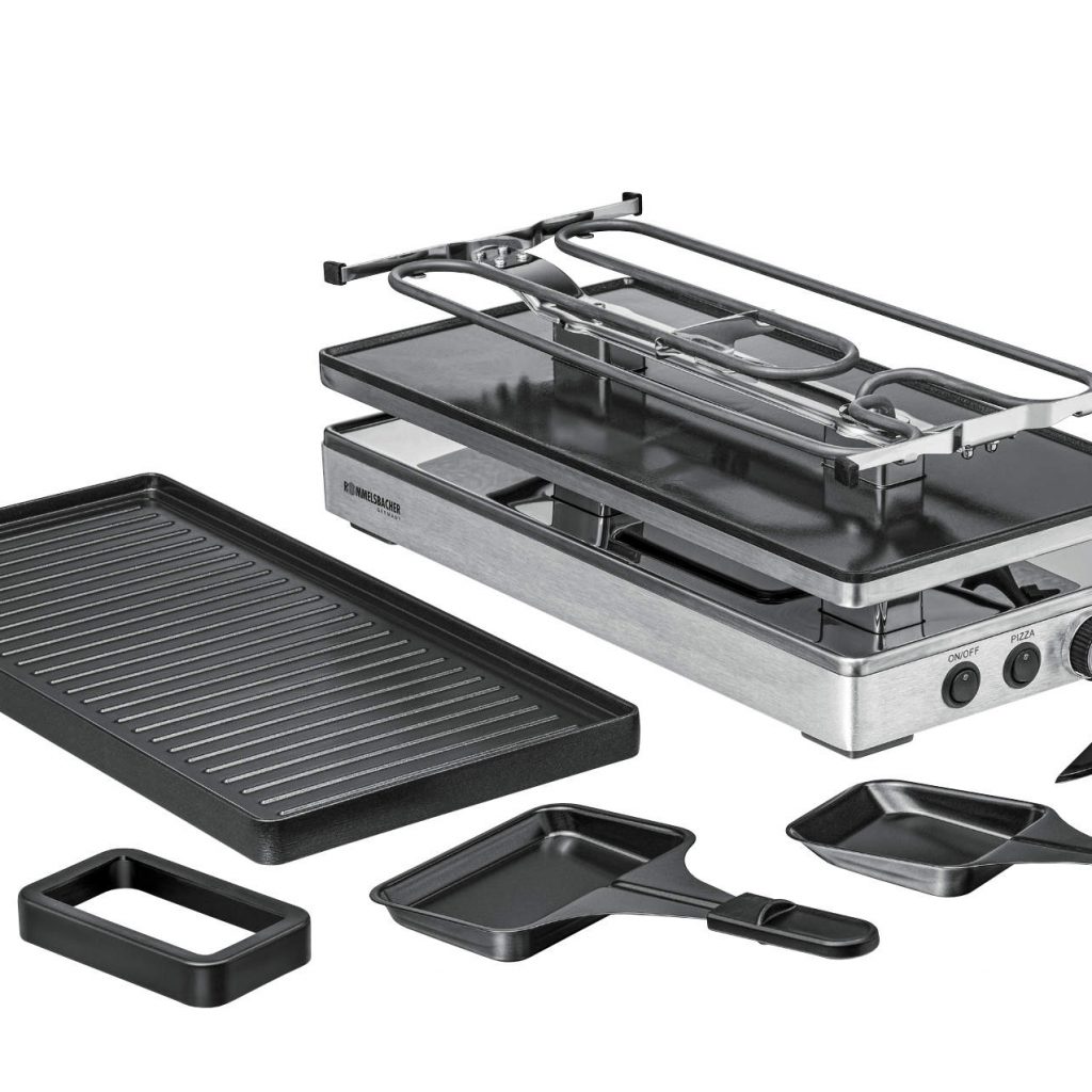 Pizza Raclette RCP-1800 mit 14 Pfännchen von Rommelsbacher