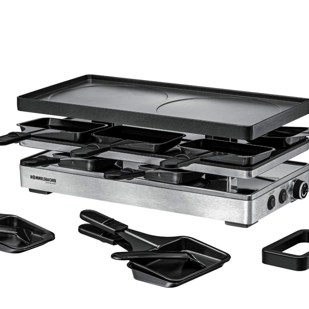Pizza Raclette RCP-1800 mit 14 Pfännchen von Rommelsbacher