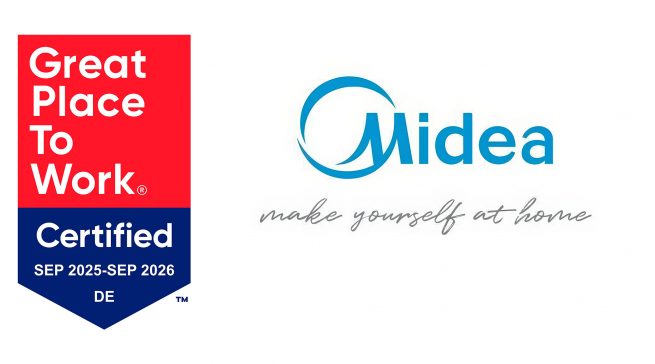 Midea Europe erhält 2025 die Auszeichnung als „Great Place to Work“.