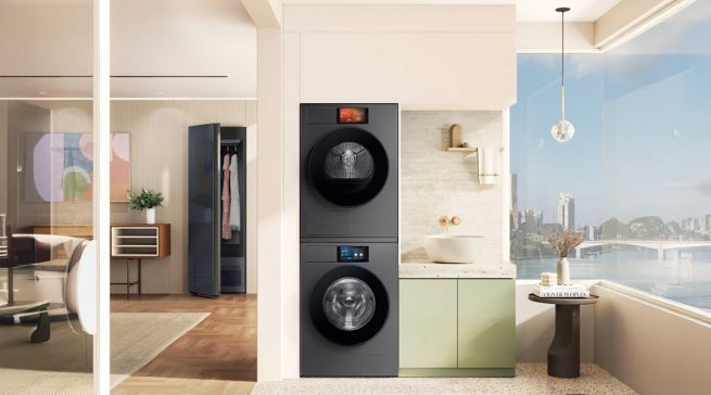 Mit dem AI Energy Mode und der SmartThings App optimieren Samsung Haushaltsgeräte automatisch ihren Energieverbrauch – etwa durch die Anpassung von Programmdauer, Temperatur oder Startzeit.