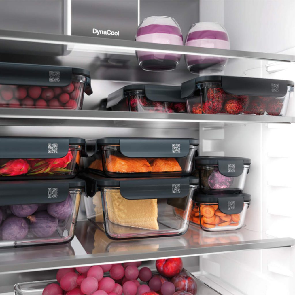  	
Praktisch, stapelbar, smart: Die Miele Gourmet-Boxen eignen sich zum Garen, Aufbewahren und digitalen Organisieren von Lebensmitteln. 