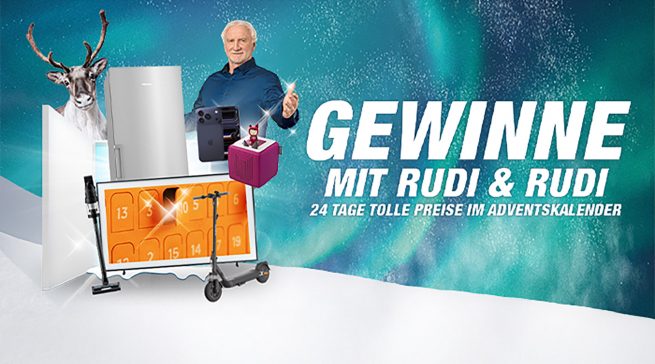 Kampagnenmotiv Gewinne mit Rudi & Rudi.