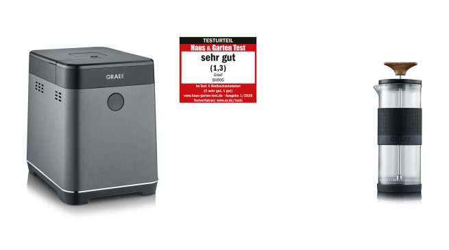 Doppelt prämiert: GRAEF – zum einen für den Brotbackautomaten „BA806“ sowie für den Milchaufschäumer „MMS12“.