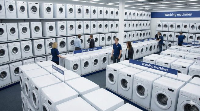 Entscheidet Agentic AI rational nach Fakten statt emotional nach Marke, droht die totale Austauschbarkeit der Geräte. Dieses „White-Label“-Szenario entzieht etablierten Strategien den Boden, da Beratung und Image ihren Wert gegen die reine algorithmische Effizienz verlieren. Bild: Nano Banana Pro