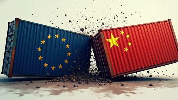 Wer hat auf Dauer im globalen Wettbewerb die Nase vorn: China oder Europa: Foto: Mit Gemini bearbeitet