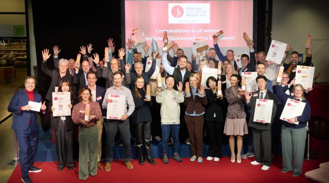 Große Freude bei den Preisträgern des Kitchen Innovation Awards. Foto: Jochen Kratschmer