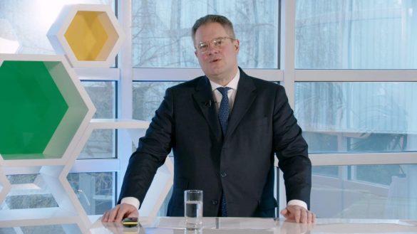 Patrick Döring, Vorstandvorsitzender Wertgarantie, stand Rede und Antwort zur wirtschaftlichen Entwicklung der Unternehmensgruppe. Foto: Gabriel Wagner