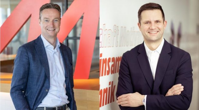 Remko Rijnders (l.) übernimmt zum 1. Juli 2026 den Posten des Vorstandsvorsitzenden, Jan Niclas Brandt die neu geschaffene Position des Chief Customer Officer. Fotos: Ceconomy