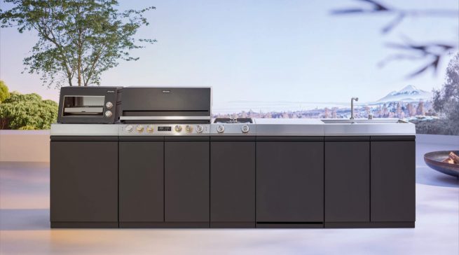 Konsistentes Gestaltungskonzept auch im Outdoorbereich: „Dreams“ von Miele.