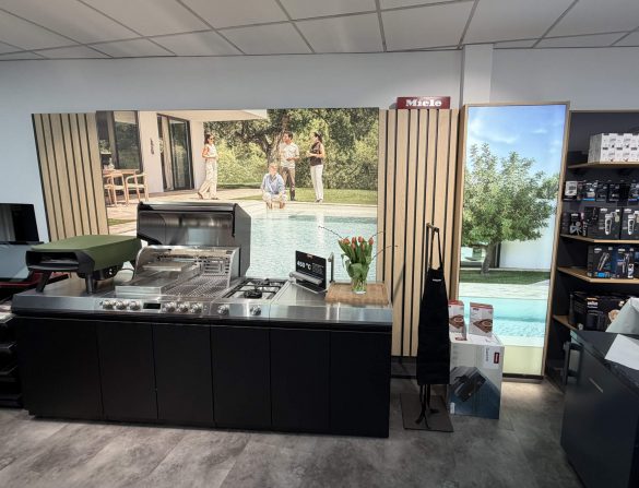 Zu den Highlights der Ausstellung zählt die Outdoorküche von Miele.