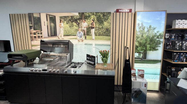Zu den Highlights der Ausstellung zählt die Outdoorküche von Miele.
