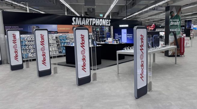 Der Eingangsbereich der Smartphone-Abteilung.