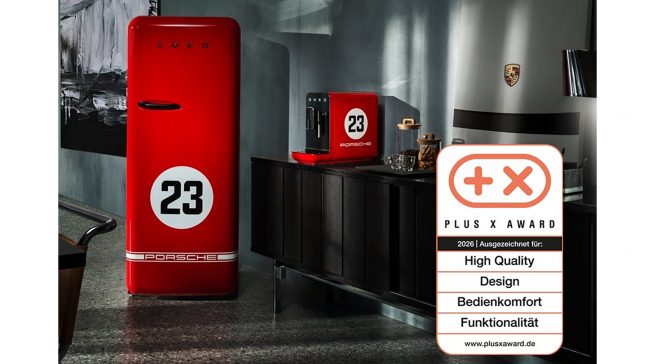 Porsche x Smeg holt sich den Plus X Award 2026