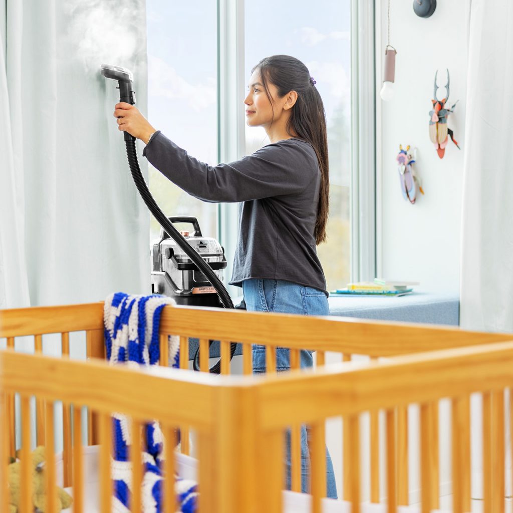 Anwendungsbereiche des BISSELL® SpotClean HydroSteam™ Fleckenreinigers.