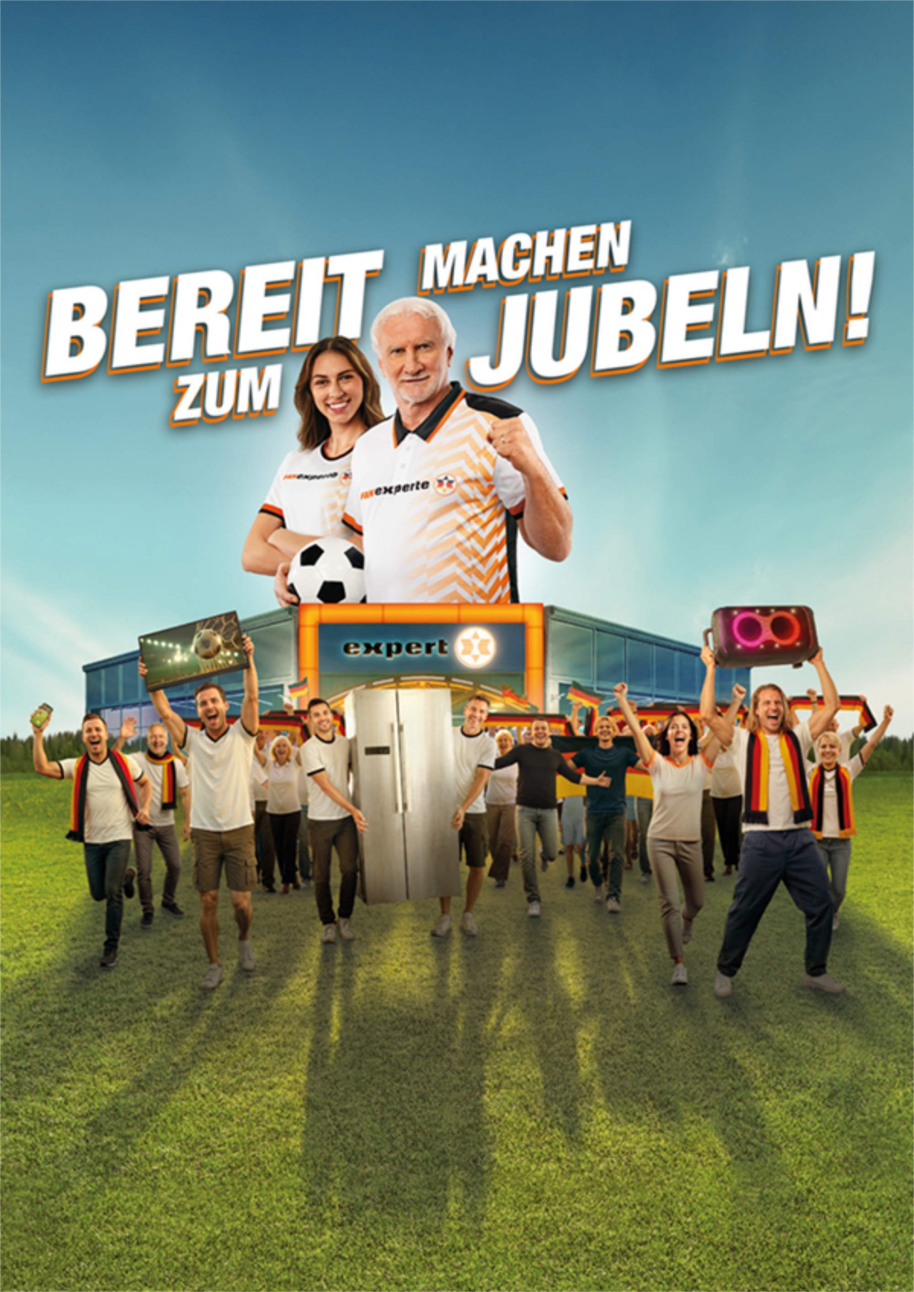 In der crossmedialen Kampagne steht Fußballlegende Rudi Völler im Mittelpunkt.