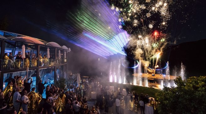 Die Wassershow im Rahmenprogramm faszinierte die Teilnehmenden. Foto: Felix Albertin / Wertgarantie