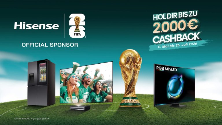 Hisense: Startet WM-Cashback-Aktion mit Fokus auf TV- und Haushaltsgeräte