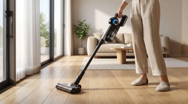 Der 2in1 Akku-Hand- und Stielstaubsauger prestige | HSA 500 von Fakir reinigt mit bis zu 55 Minuten Laufzeit mühelos auch größere Wohnflächen in einem Durchgang.