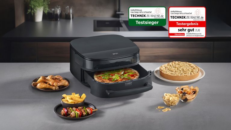 Für vielseitigen Genuss: AirFry &PizzaChef von CASO Design