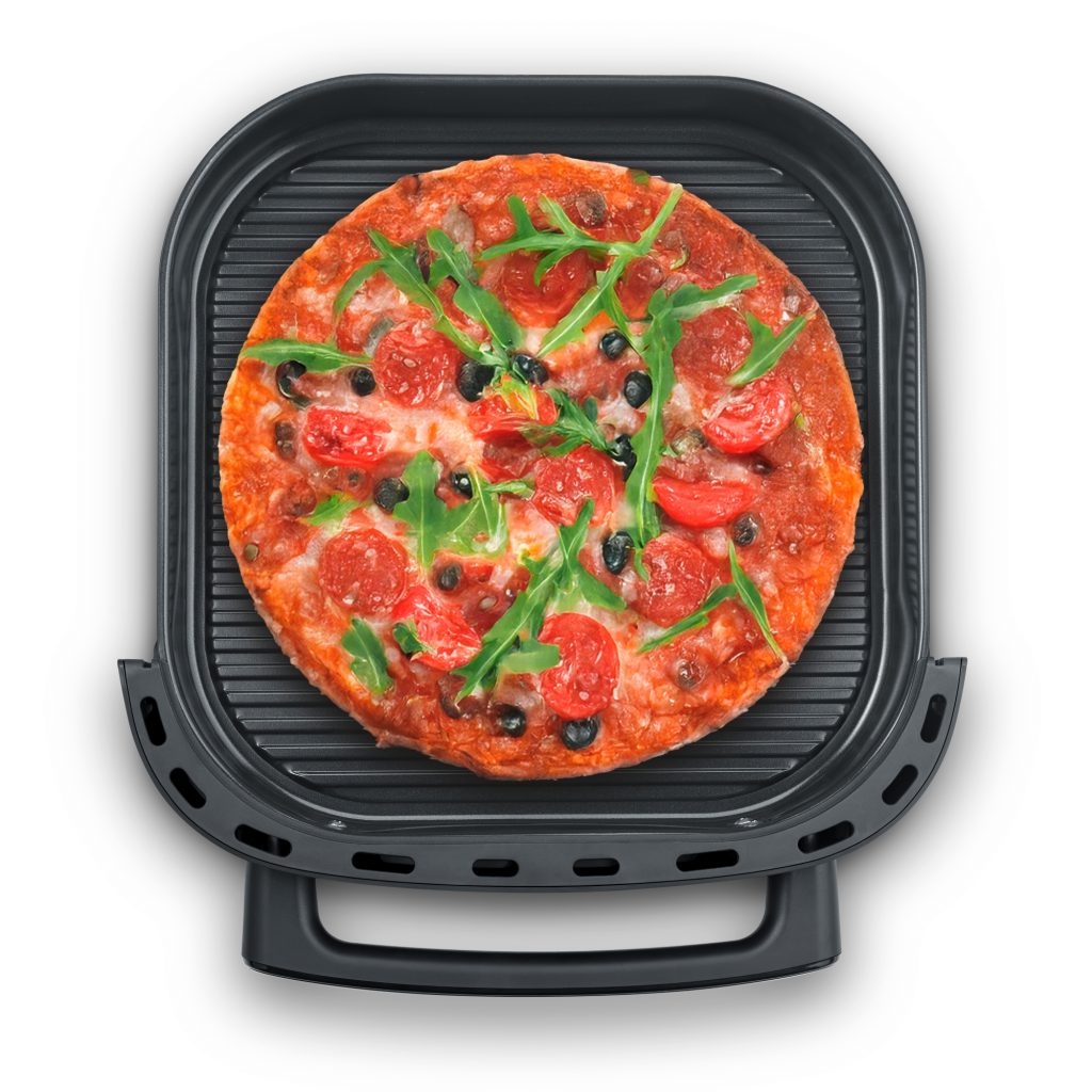 In der neuen Heißluftfritteuse AirFry & PizzaChef von CASO Design gelingt die Pizza einfach perfekt.