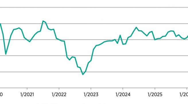 Das HDE-Konsumbarometer zeigt im Juni 2026 erstmals seit Februar wieder einen leichten Anstieg. Trotz der Verbesserung bleibt die Verbraucherstimmung in Deutschland auf einem vergleichsweise niedrigen Niveau. Quelle: HDE/HRI