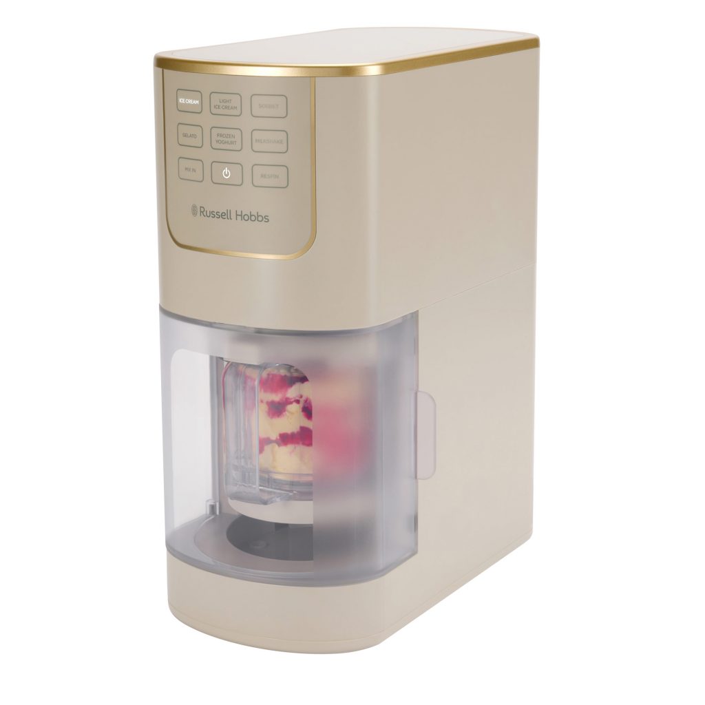 Die Chilluxe Eismaschine von Russell Hobbs in der Trendfarbe Stone,