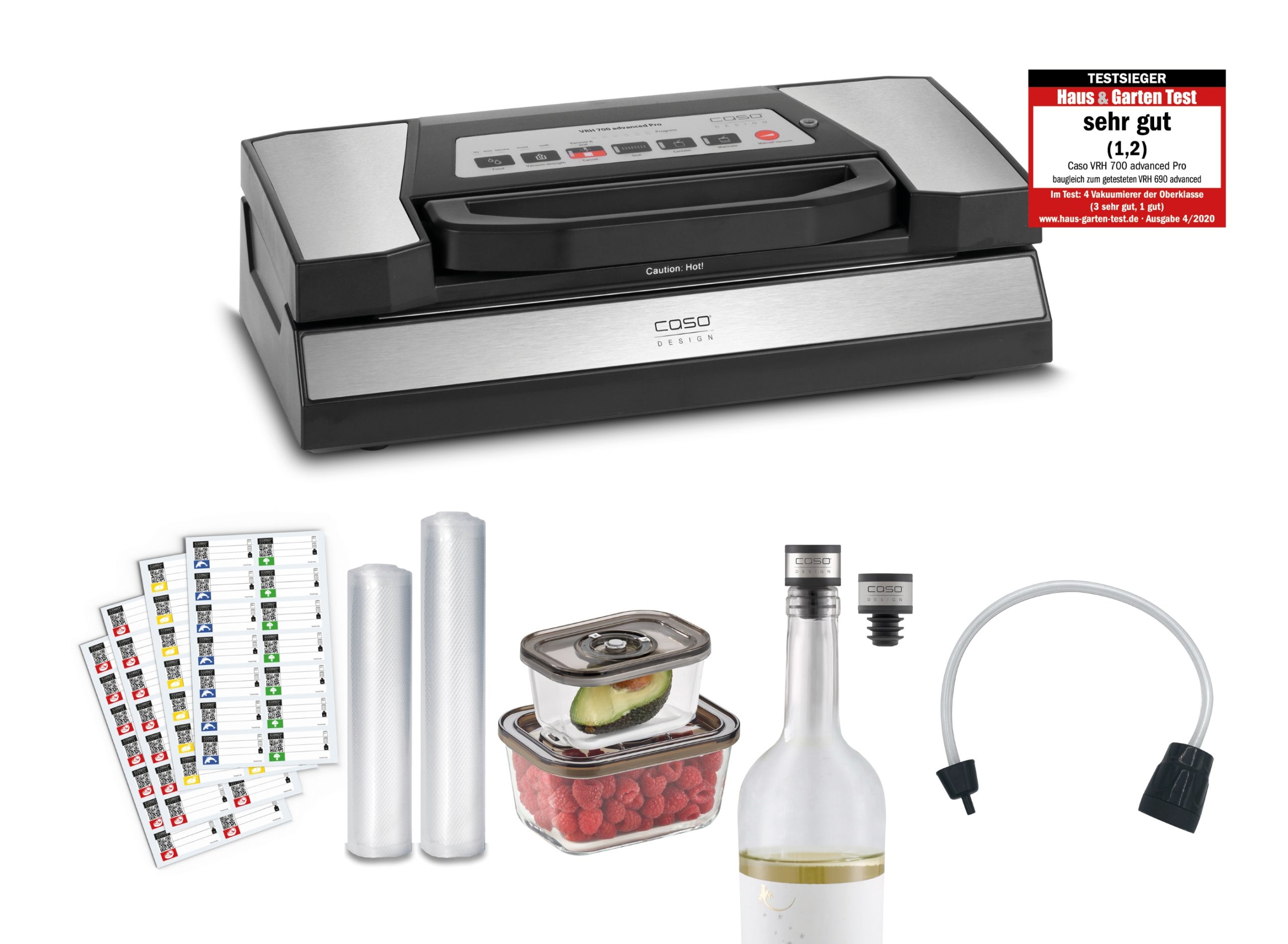 Der VRH 700 advanced Pro präsentiert sich mit umfangreichem Zubehör.