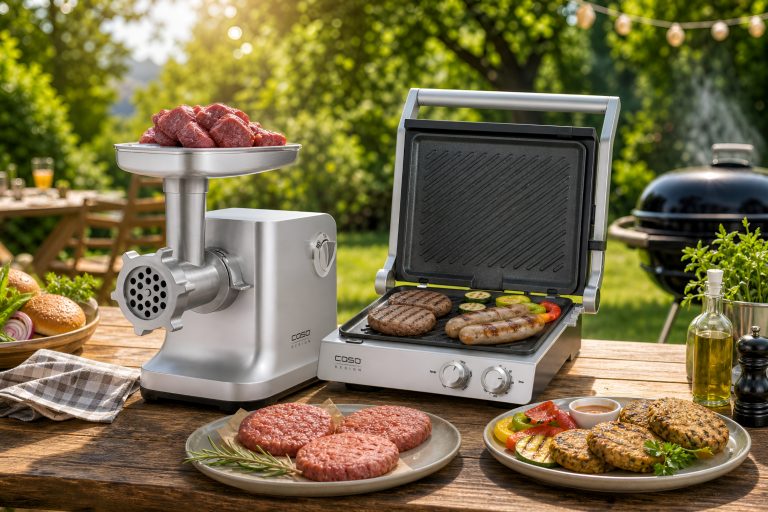 Caso Design kombiniert Fleischwolf und Kontaktgrill für die Barbecue-Saison