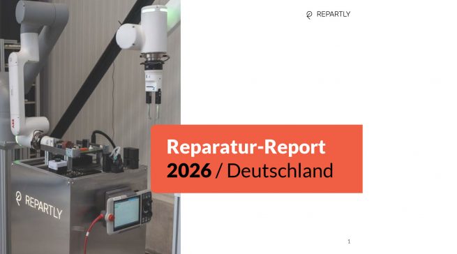 Titelseite des Repartly Reparatur-Report 2026