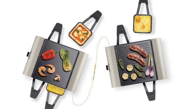 Die Connect-Funktion ermöglicht es, mehrere CheeseGrill- und PizzaGrill-Geräte flexibel miteinander zu verbinden und Tischrunden je nach Personenzahl und Speisenauswahl zu erweitern.