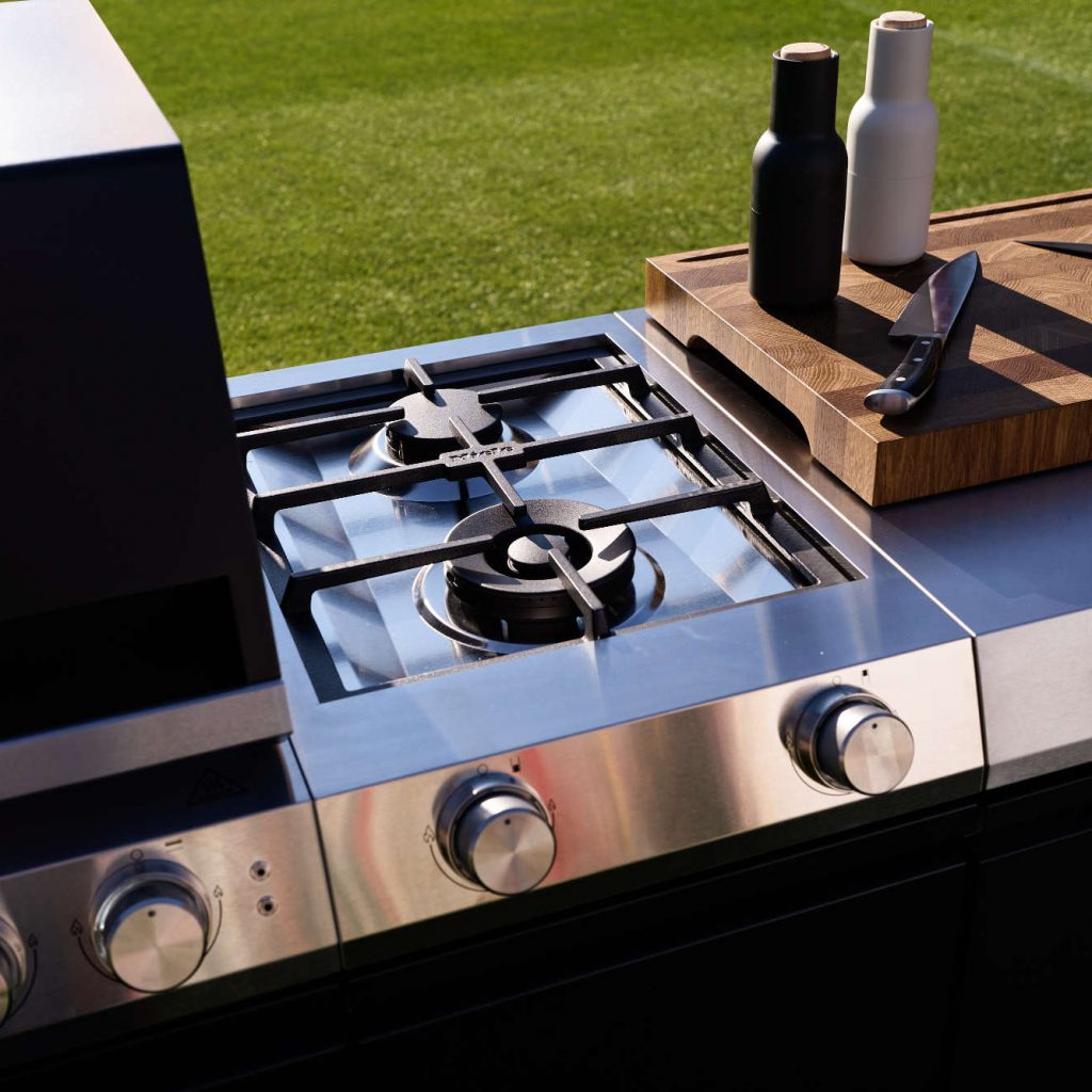 Ob Grillen, Kochen, Vorbereiten oder Verstauen: Die Miele
Outdoor-Küche vereint verschiedene Funktionen in einem modularen
System. Alle Module lassen sich flexibel kombinieren und an
individuelle Anforderungen anpassen.