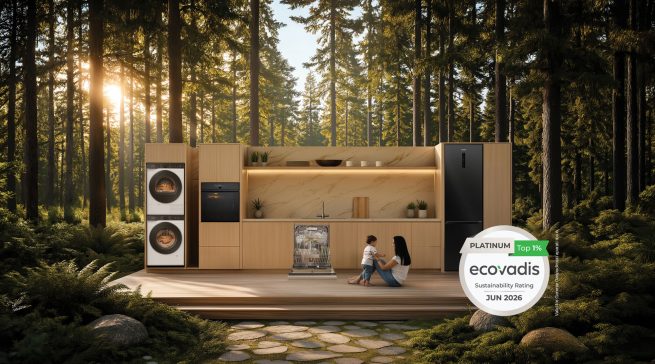 Hisense Europe erhält für seine europäischen Produktionsaktivitäten im Hausgerätebereich erneut die Platin-Auszeichnung von EcoVadis.