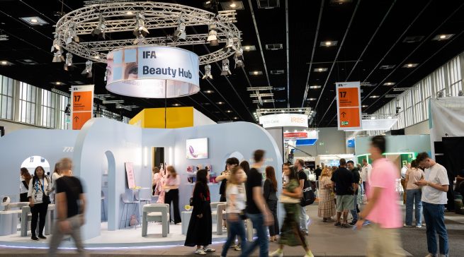 Beauty Hub und Playbox sind Teil der sogenannten IFA Moments, mit denen die Messe unterschiedliche Technologie- und Branchenthemen stärker erlebbar machen will.