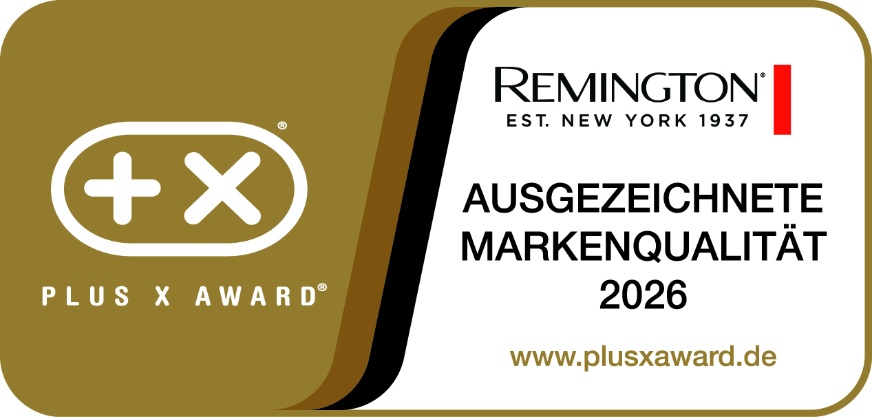 Remington erhält den Plus X Award für „Ausgezeichnete Markenqualität 2026“ und wird damit für die Qualitätsausrichtung über das gesamte Personal-Care-Sortiment hinweg bewertet.