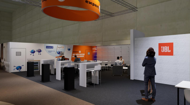 Die expert-Area der „BUSINESS LOUNGE der Kooperationen“ in der IFA Retail Innovation Zone. Fotos: expert