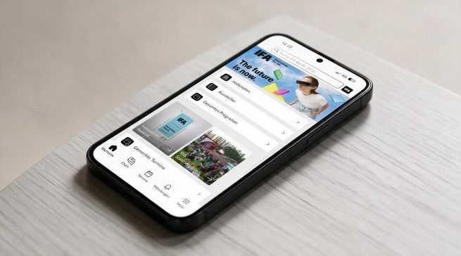 Die offizielle App der IFA 2026 verbindet persönliche Messeplanung, Gelände-Navigation und digitale Networking-Funktionen.