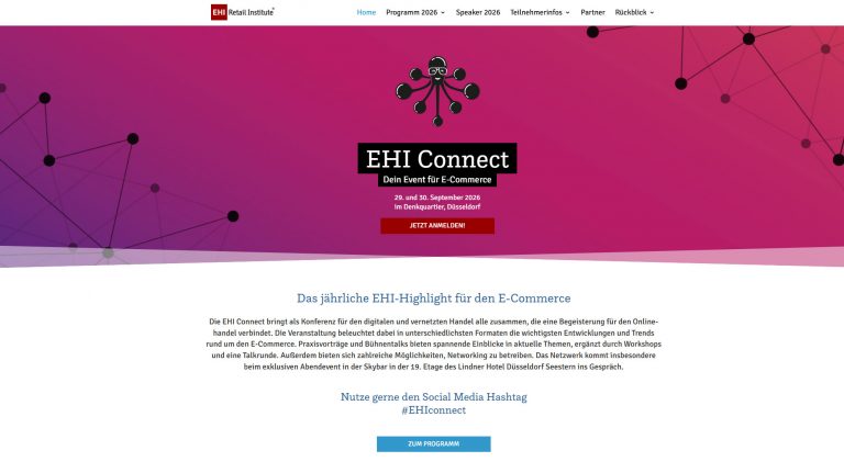 EHI Connect 2026 bringt E-Commerce-Entscheider in Düsseldorf zusammen