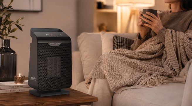 Der Fakir Hobby Evo HL 650 bietet bis zu 1.500 Watt Heizleistung, eine digitale Temperaturregelung und eine Fernbedienung. Ein Tragegriff erleichtert den Transport.